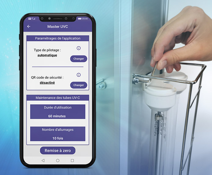 L'application MASTER UVC permet de modifier la configuration même des solutions UV-C DEEPLIGHT.